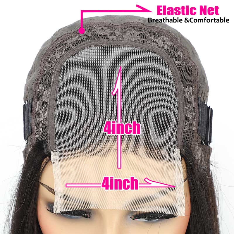 4x4 Lace Closure Wigs Body Wave Human Hair Brazilian 12A Grade Human Hair Wig Swiss Lace wig - Superlovehair